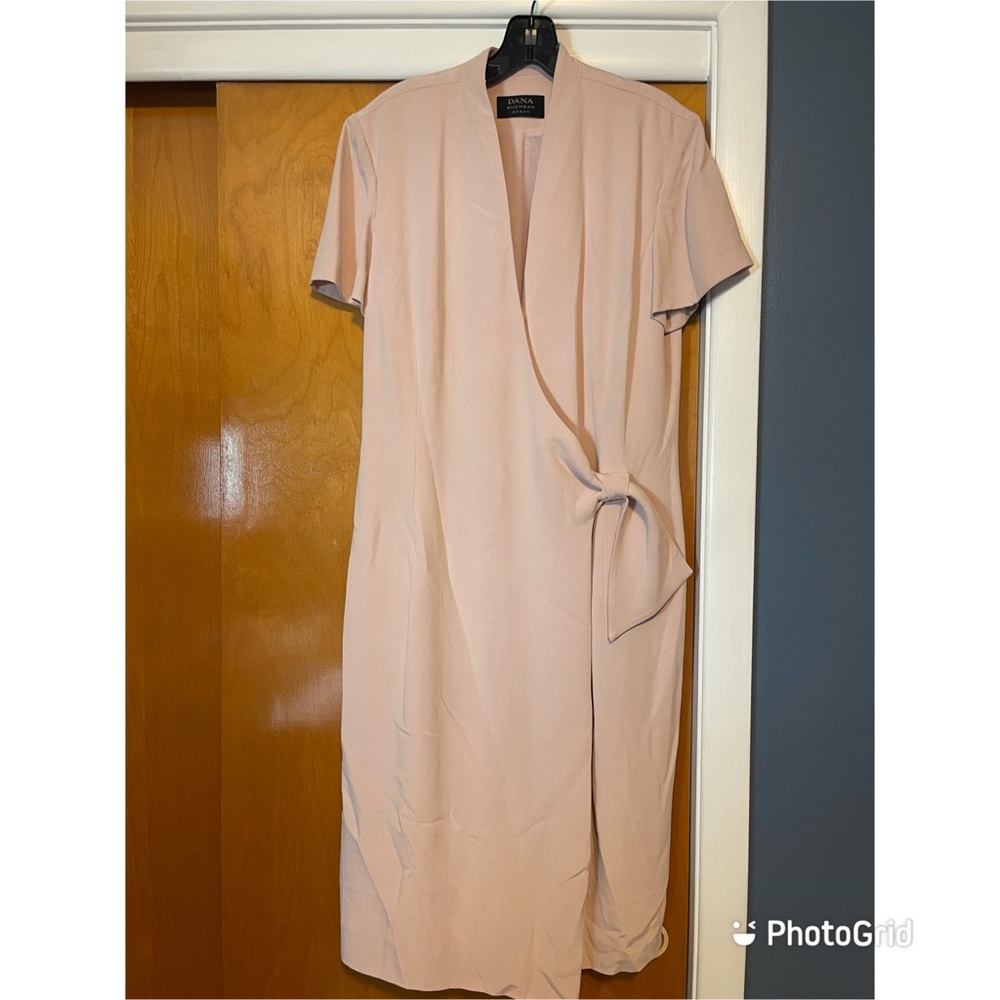 Dana Buchman Dusty Rose colored tie dress.